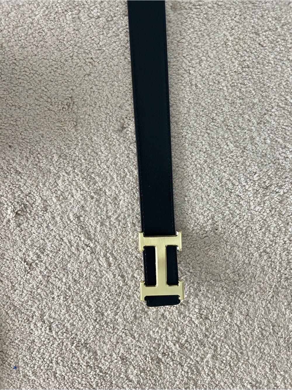 Reversable H Belt White and Black Gold Buckle 1.5" 41" - Picture 6 of 6
